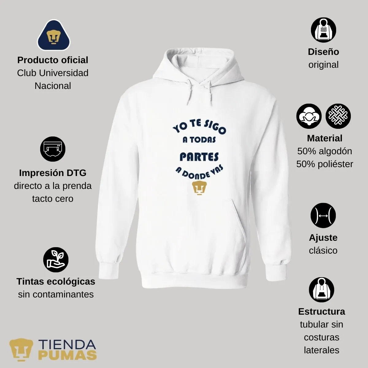 Sudadera Mujer Pumas UNAM te sigo