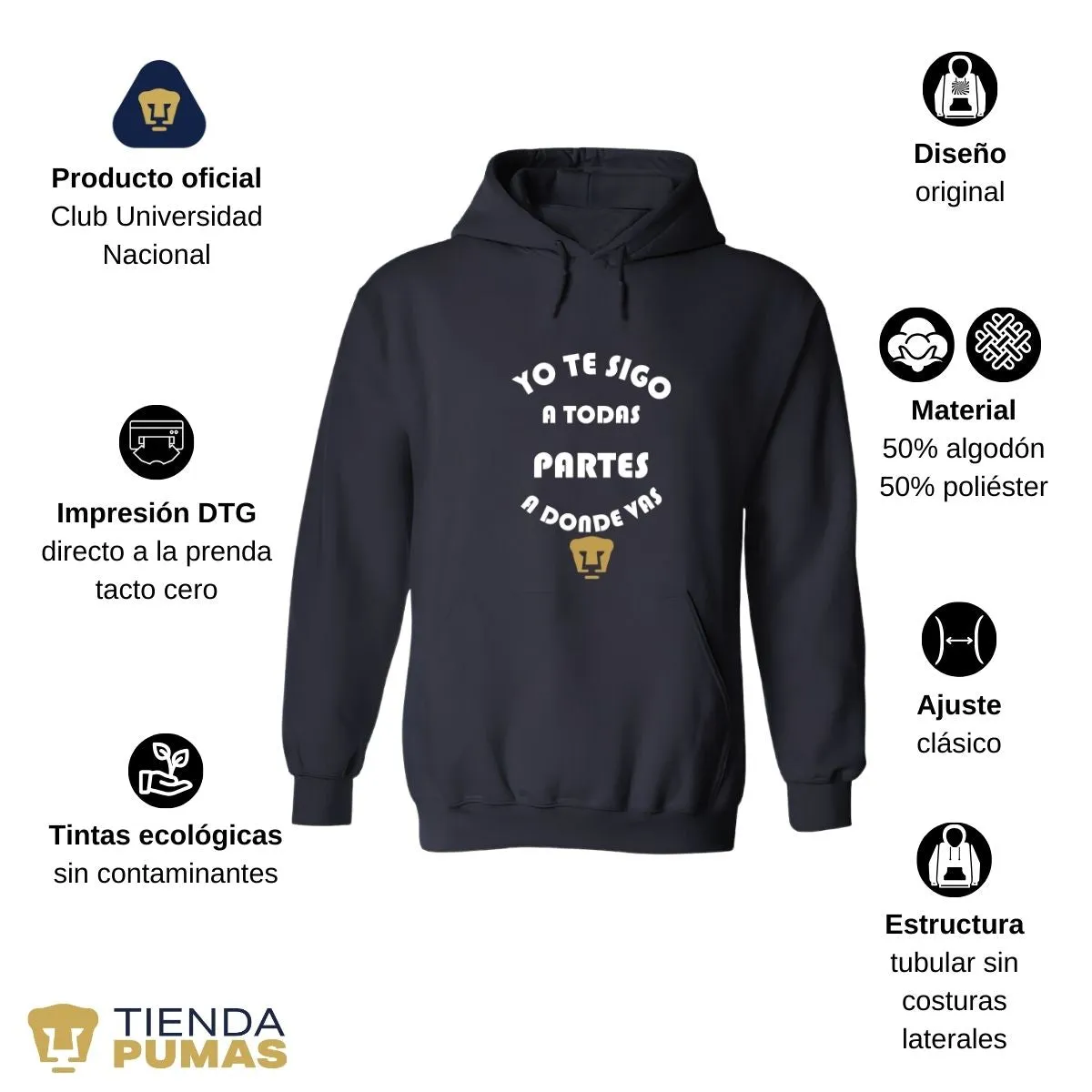 Sudadera Mujer Pumas UNAM te sigo