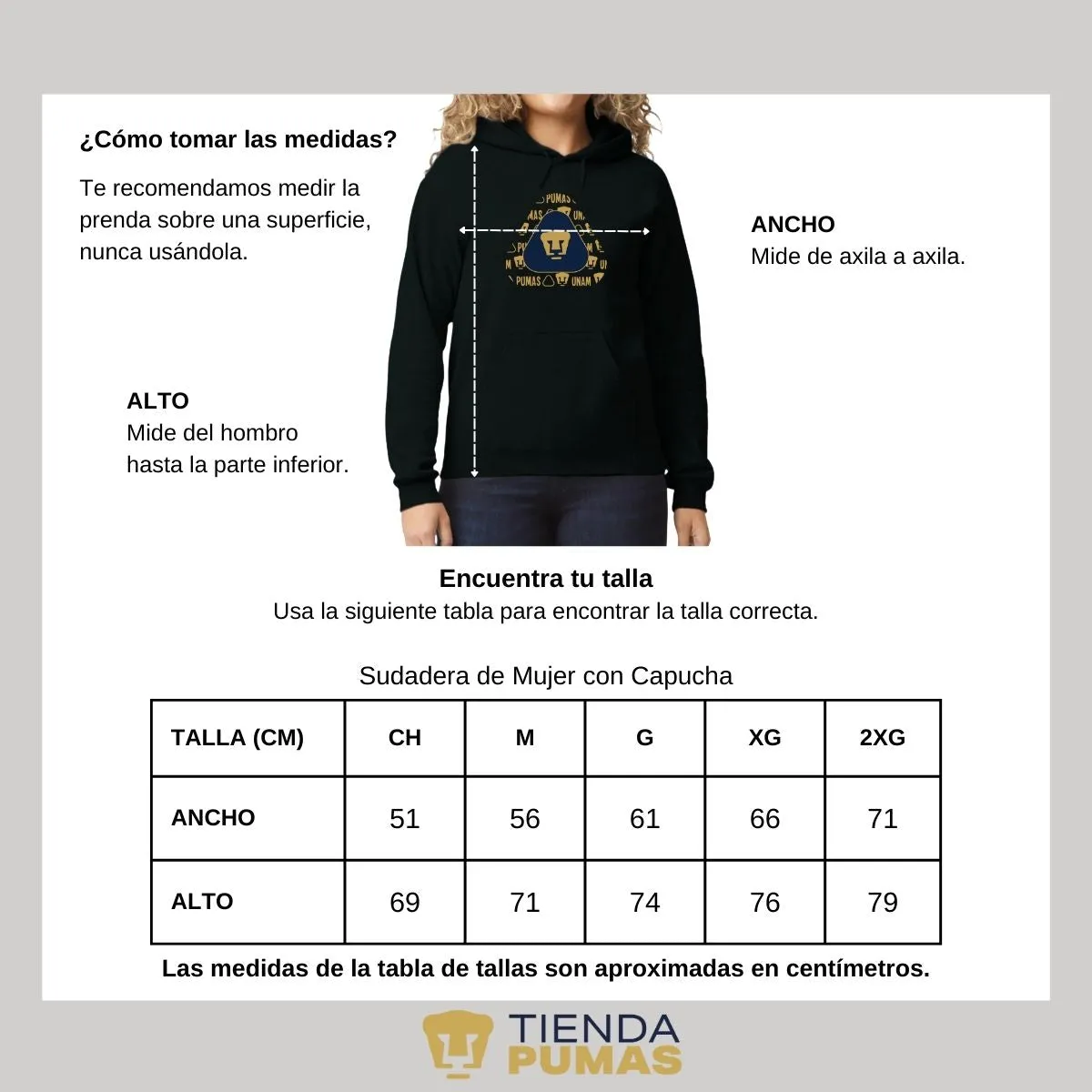 Sudadera Mujer Pumas UNAM triangular