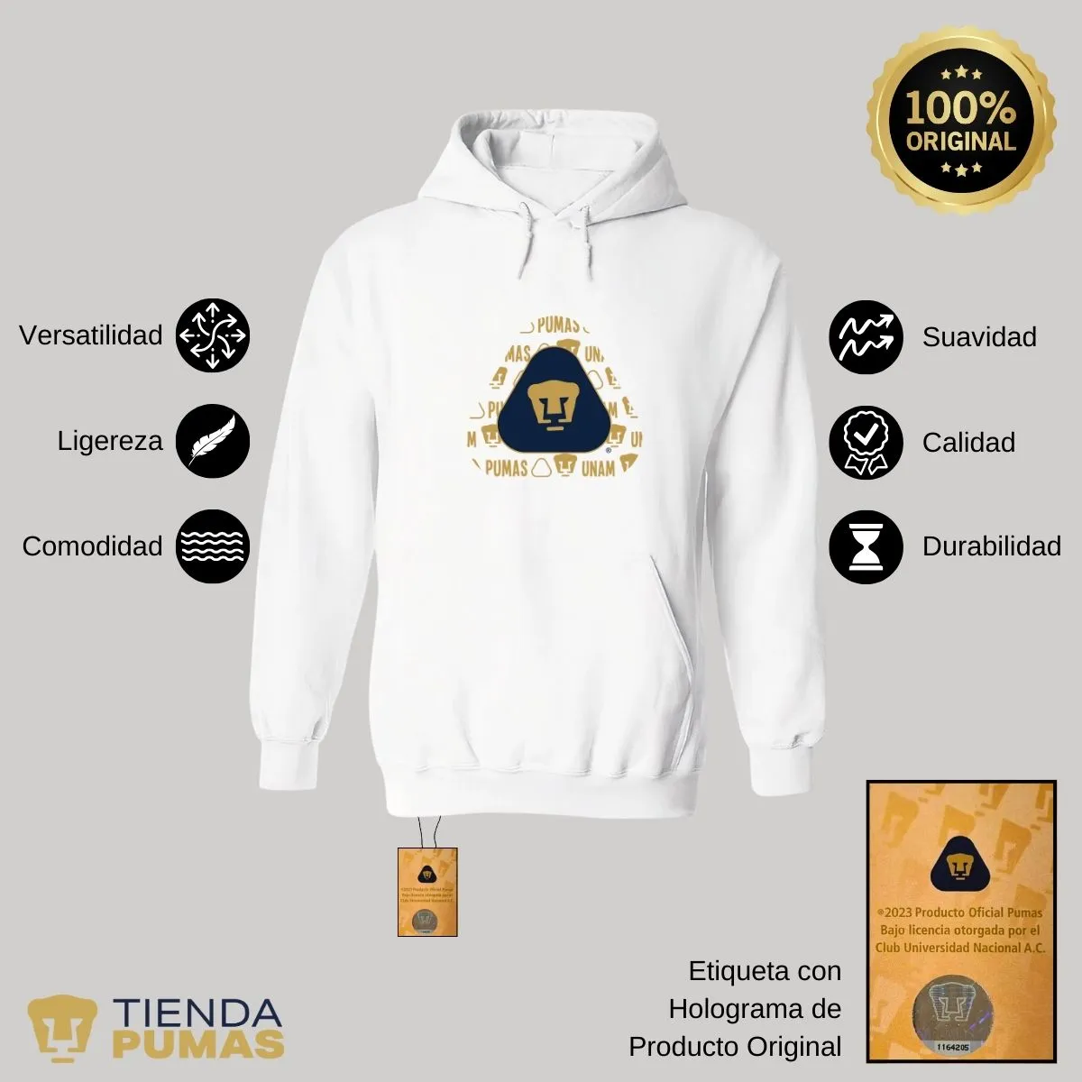 Sudadera Mujer Pumas UNAM triangular