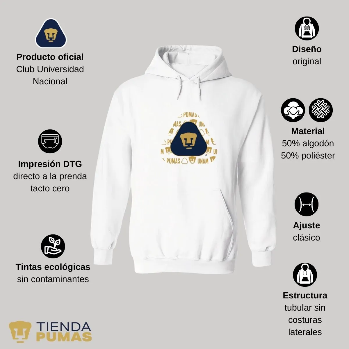 Sudadera Mujer Pumas UNAM triangular