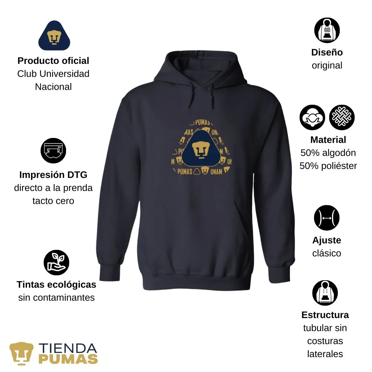 Sudadera Mujer Pumas UNAM triangular