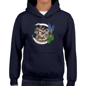 Texas Horned Toad Banner Youth Hoodie