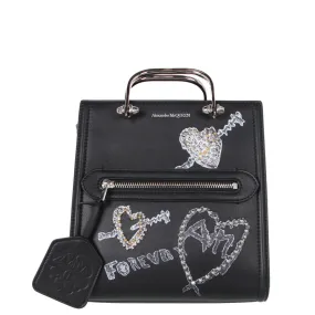 The Short Story Forever Heart Top Handle Bag, Black