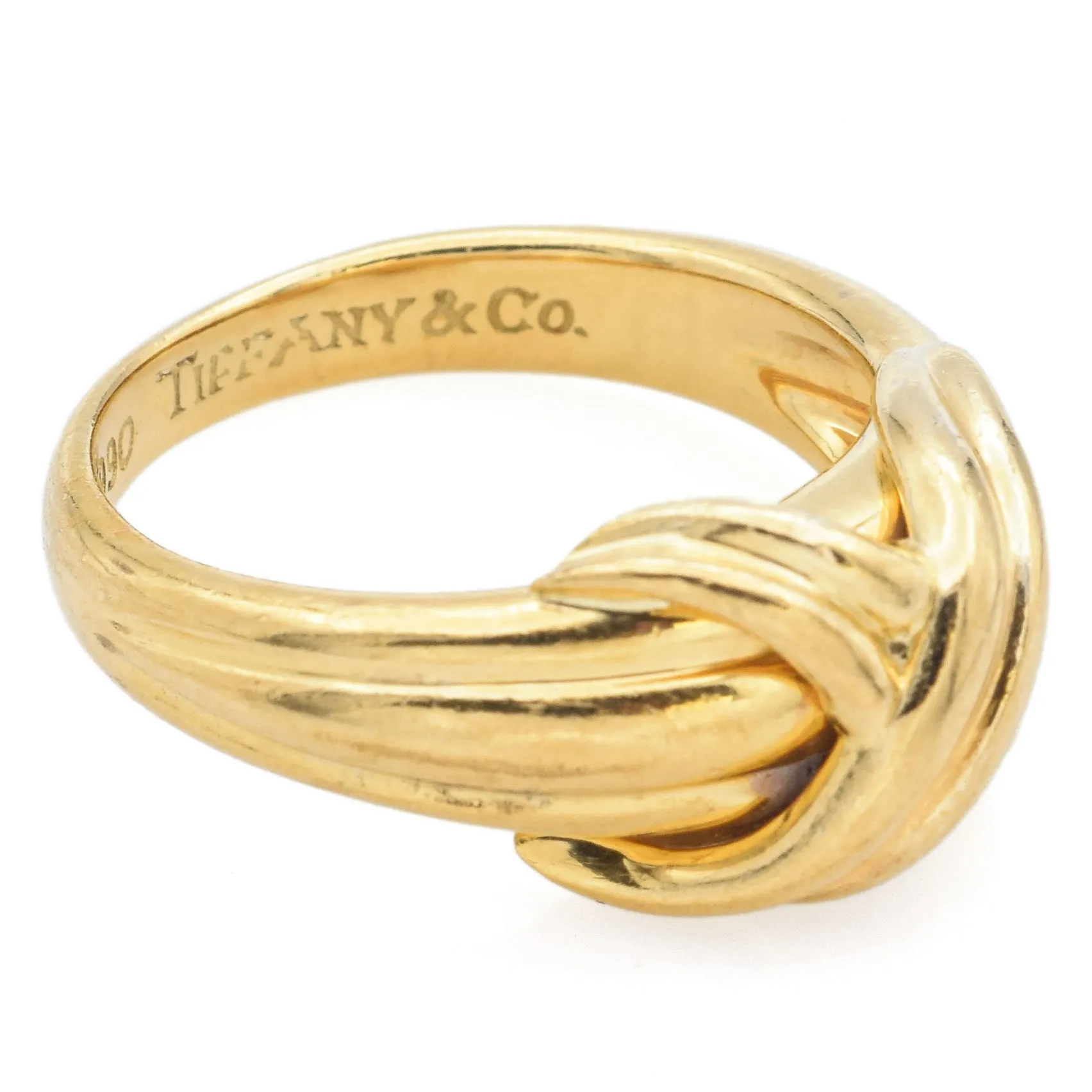 Tiffany & Co. Vintage 1990 18K Yellow Gold Signature X Band Ring Size 5