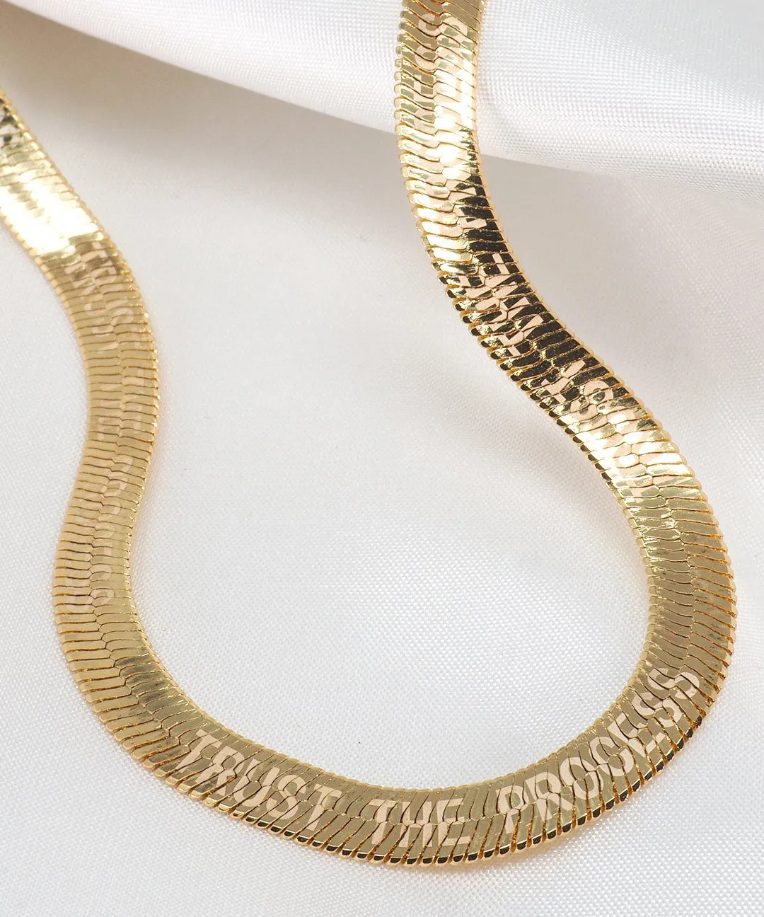 TRUST THE PROCESS Herringbone Necklace