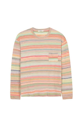 Tsuri Rainbow L/S Pocket T-Shirt | Multicolour