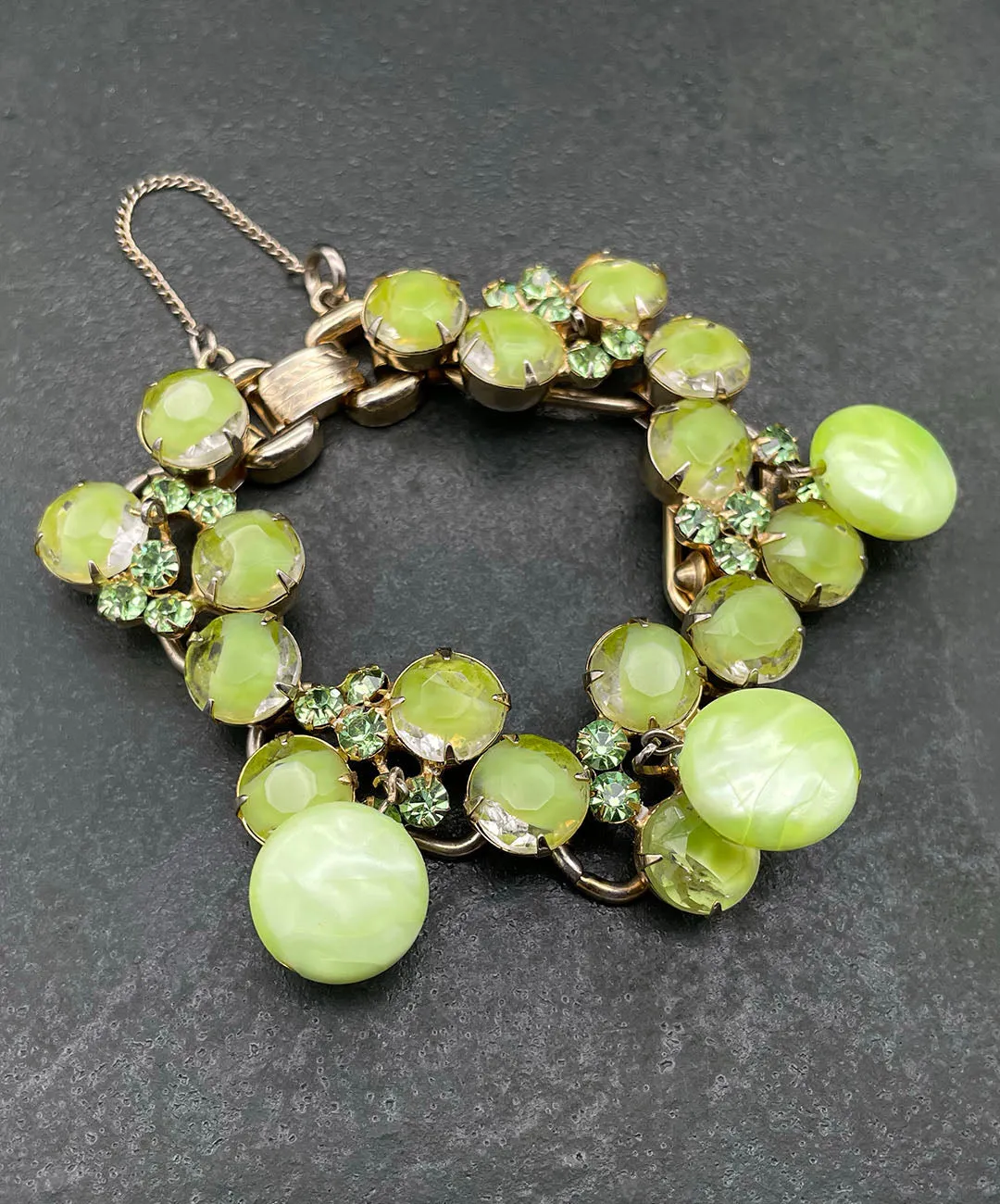 【USA輸入】ヴィンテージ JULIANA グリーン ビジュー ブレスレット/Vintage JULIANA Green Bijou Bracelet