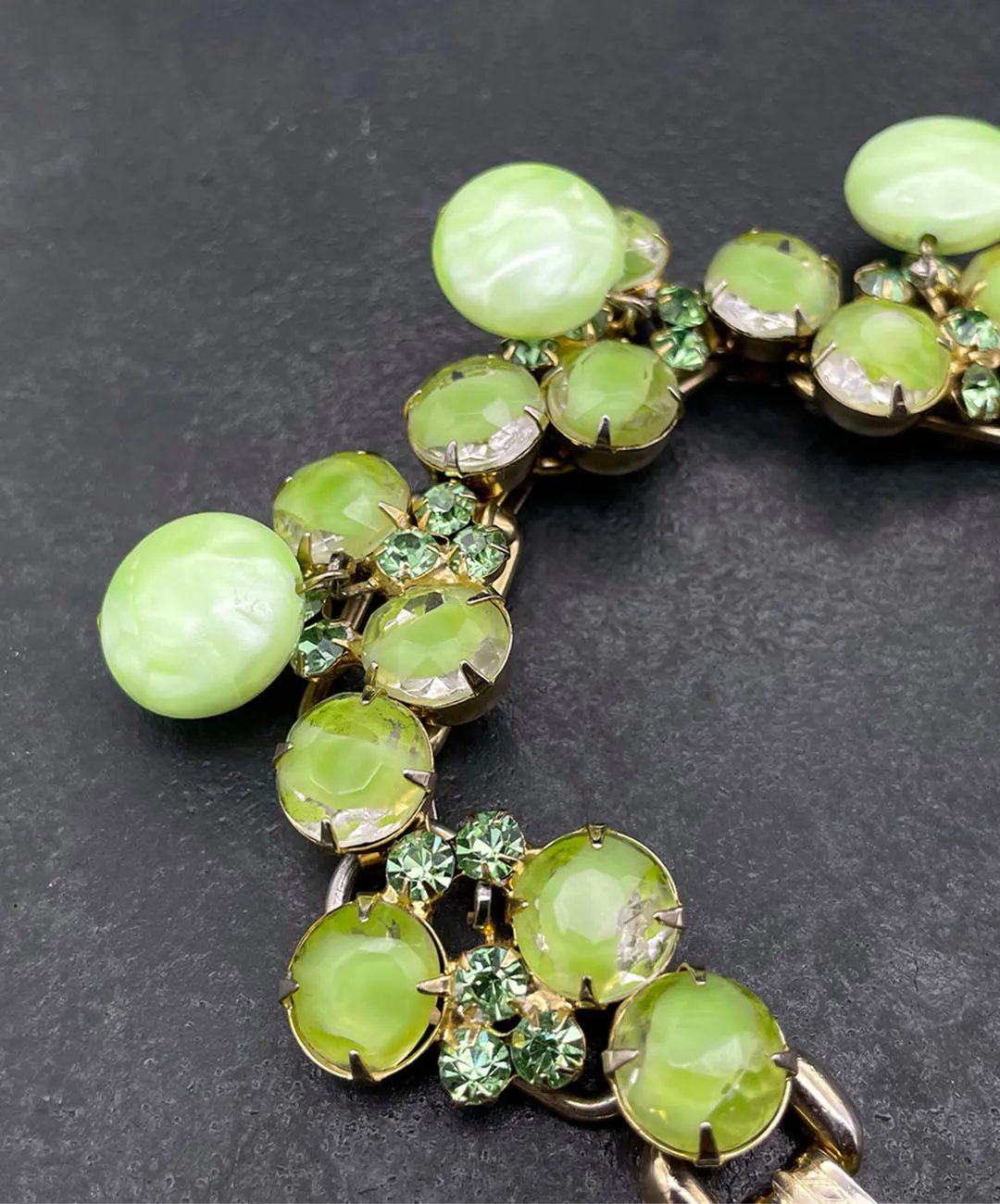 【USA輸入】ヴィンテージ JULIANA グリーン ビジュー ブレスレット/Vintage JULIANA Green Bijou Bracelet