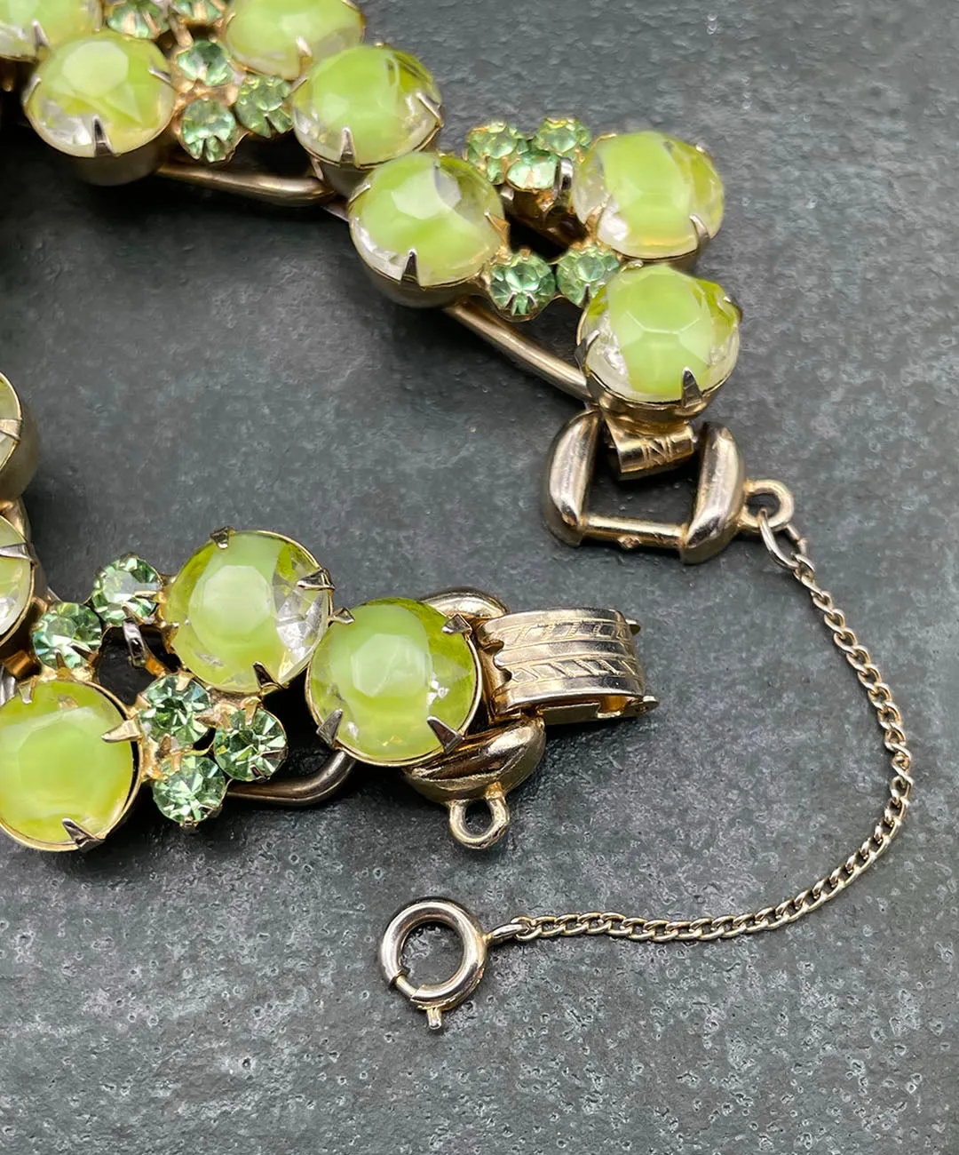 【USA輸入】ヴィンテージ JULIANA グリーン ビジュー ブレスレット/Vintage JULIANA Green Bijou Bracelet