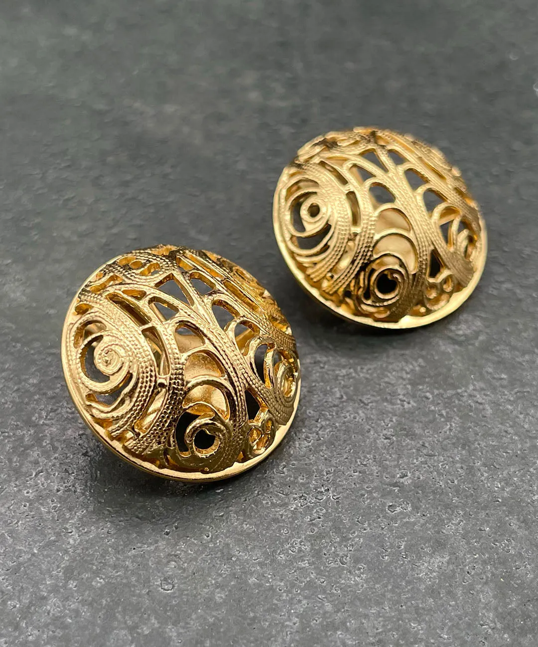 【USA輸入】ヴィンテージ MONET フィリグリー イヤリング/Vintage MONET Filigree Clip On Earrings