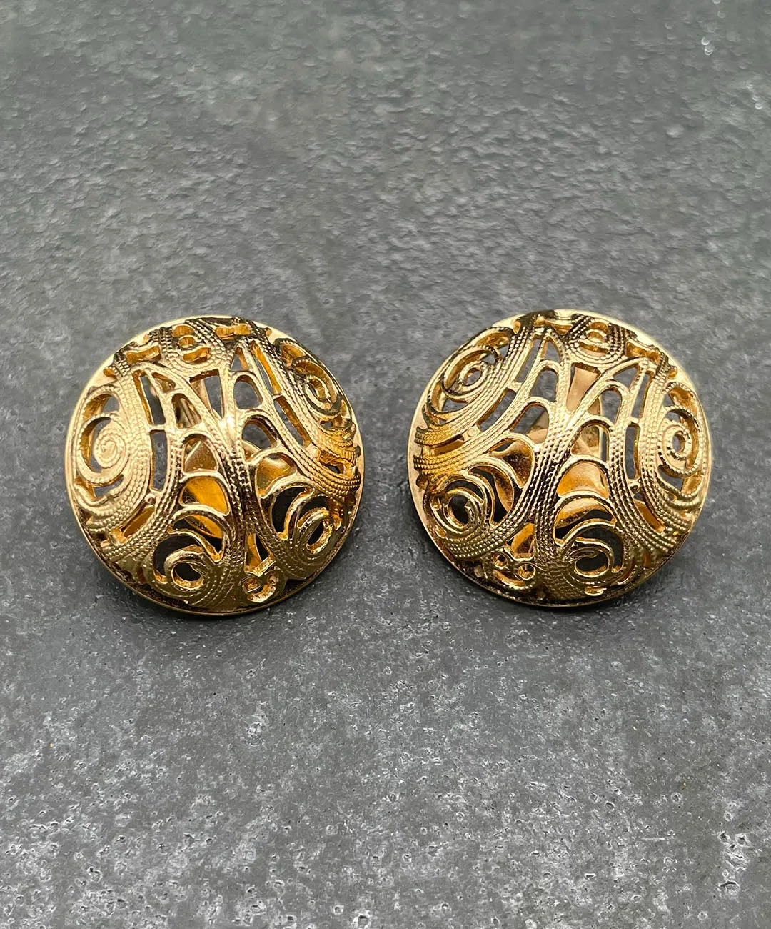 【USA輸入】ヴィンテージ MONET フィリグリー イヤリング/Vintage MONET Filigree Clip On Earrings