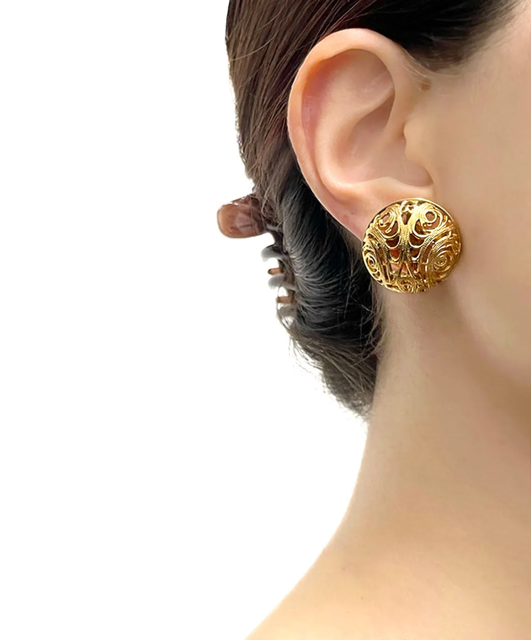 【USA輸入】ヴィンテージ MONET フィリグリー イヤリング/Vintage MONET Filigree Clip On Earrings