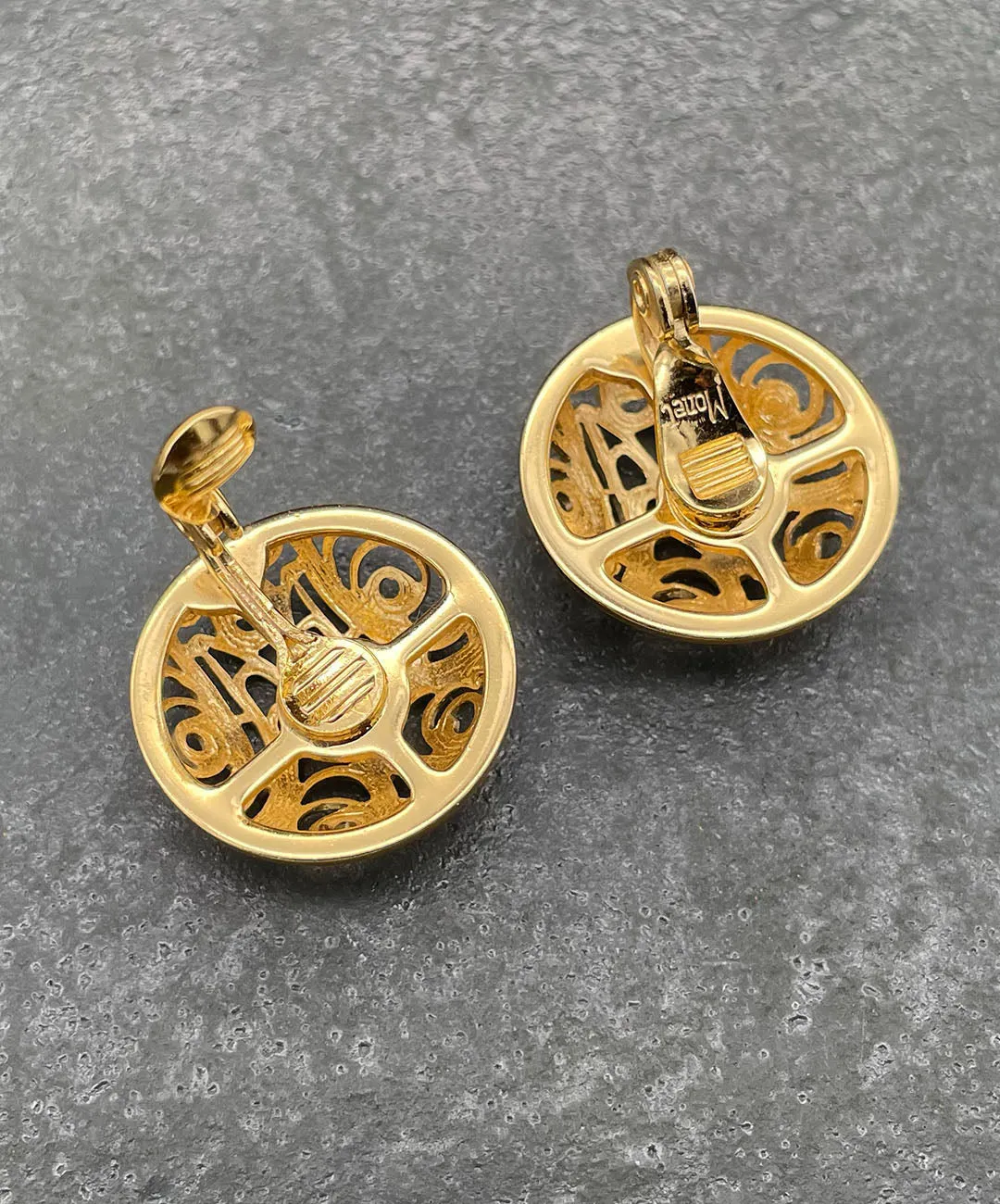 【USA輸入】ヴィンテージ MONET フィリグリー イヤリング/Vintage MONET Filigree Clip On Earrings