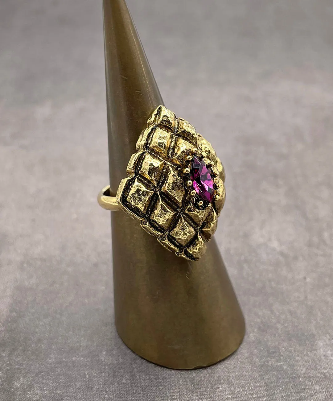 【USA輸入】ヴィンテージ VOGUE アメジストパープル ビジュー リング/Vintage VOGUE Amethyst Bijou Ring