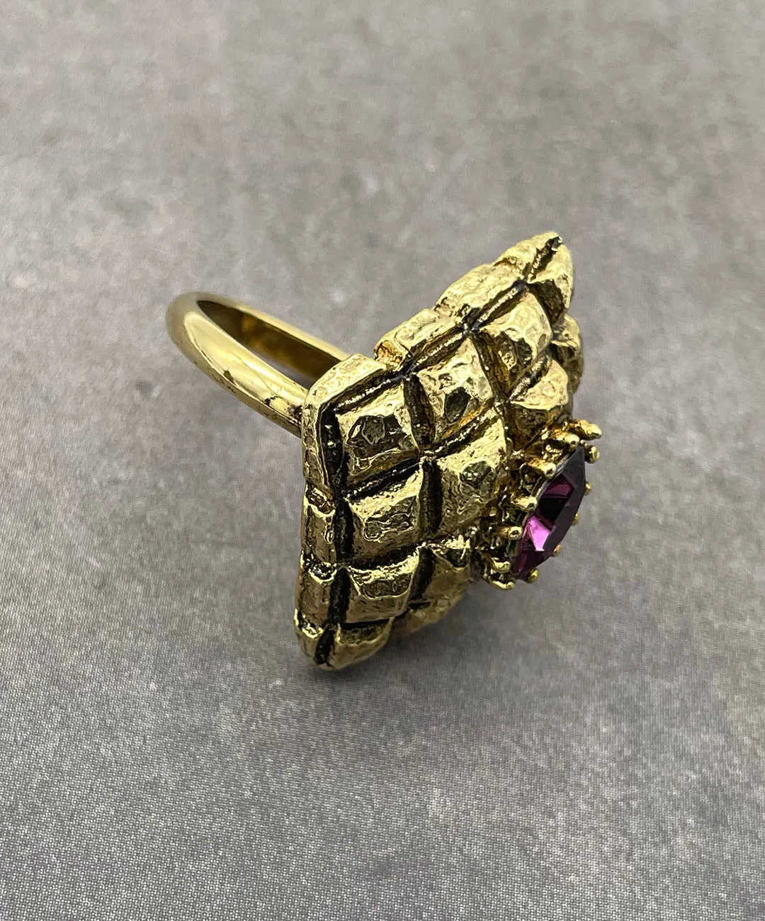 【USA輸入】ヴィンテージ VOGUE アメジストパープル ビジュー リング/Vintage VOGUE Amethyst Bijou Ring