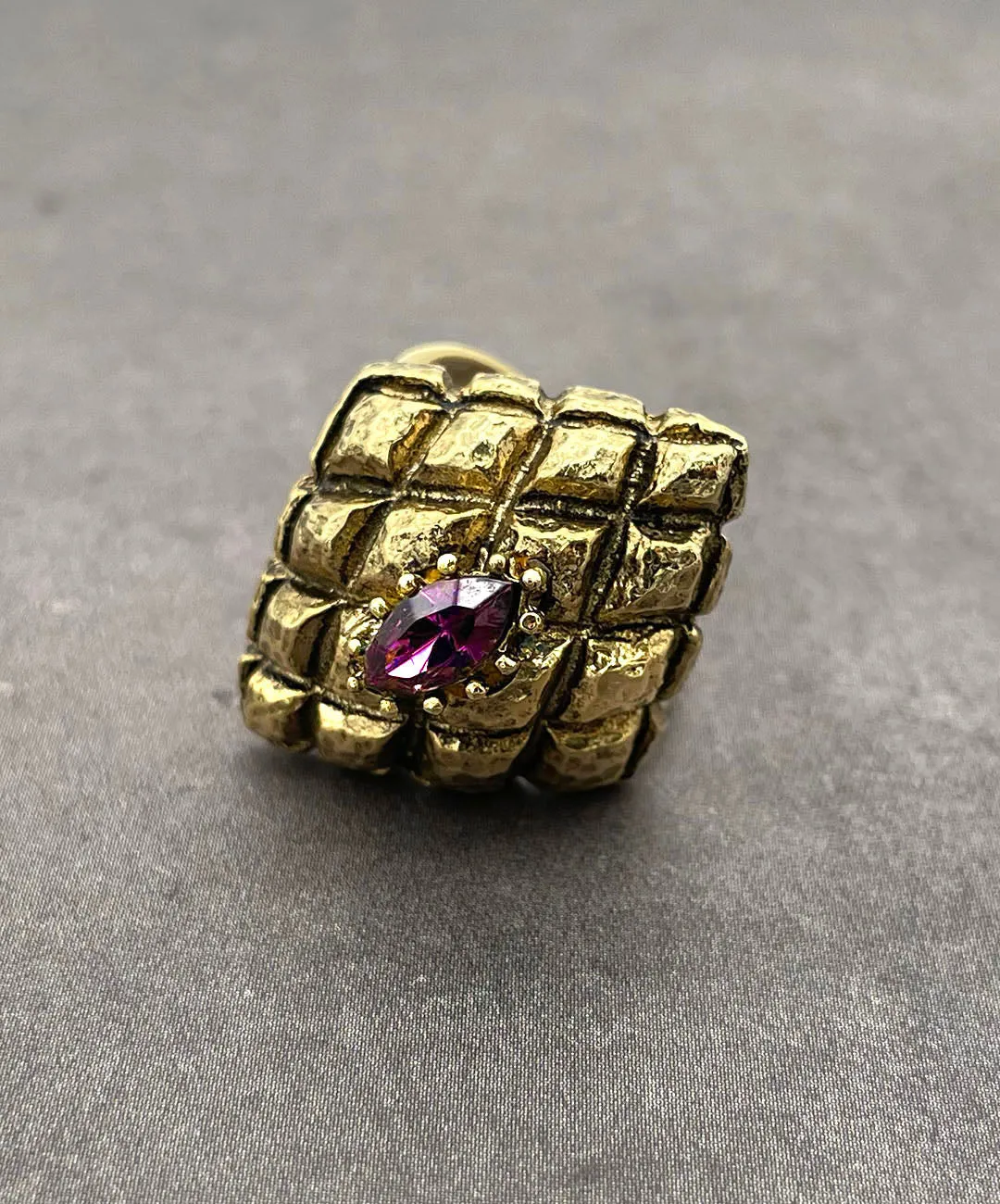 【USA輸入】ヴィンテージ VOGUE アメジストパープル ビジュー リング/Vintage VOGUE Amethyst Bijou Ring