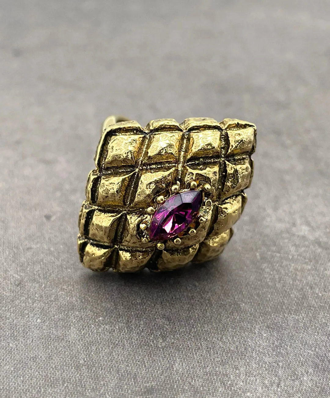 【USA輸入】ヴィンテージ VOGUE アメジストパープル ビジュー リング/Vintage VOGUE Amethyst Bijou Ring