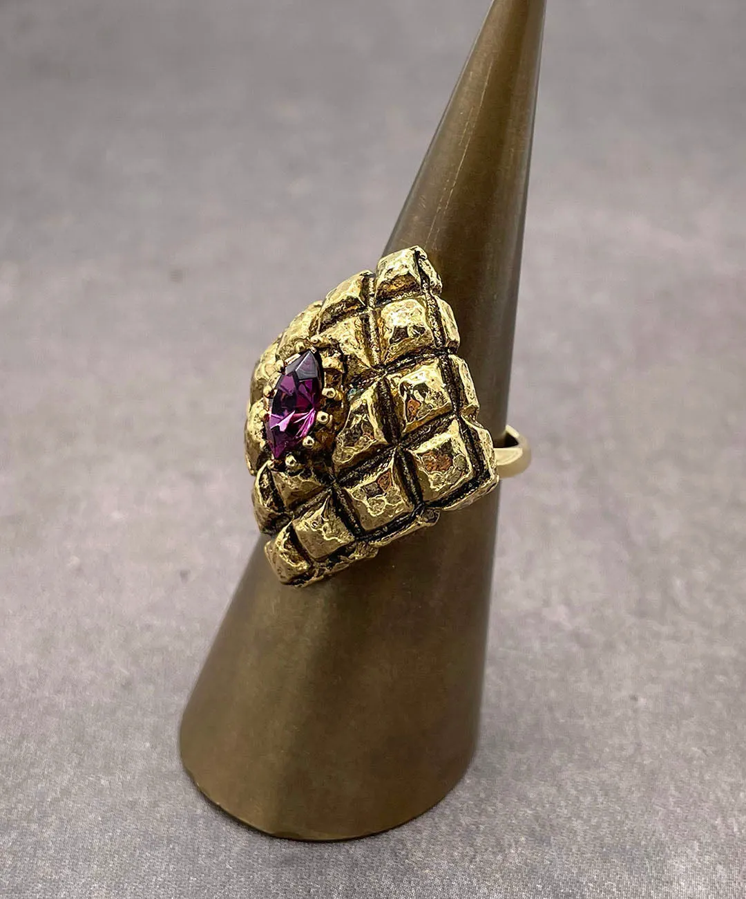 【USA輸入】ヴィンテージ VOGUE アメジストパープル ビジュー リング/Vintage VOGUE Amethyst Bijou Ring