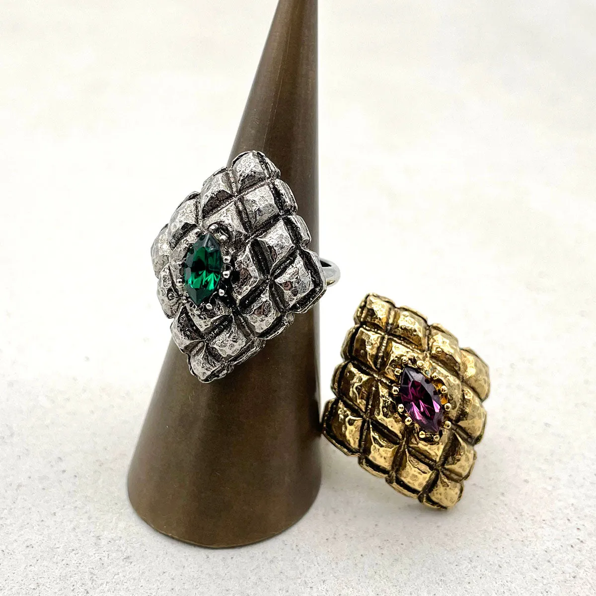 【USA輸入】ヴィンテージ VOGUE アメジストパープル ビジュー リング/Vintage VOGUE Amethyst Bijou Ring