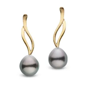 Wisp Collection Tahitian Drop 8.0-9.0 mm Pearl Earrings