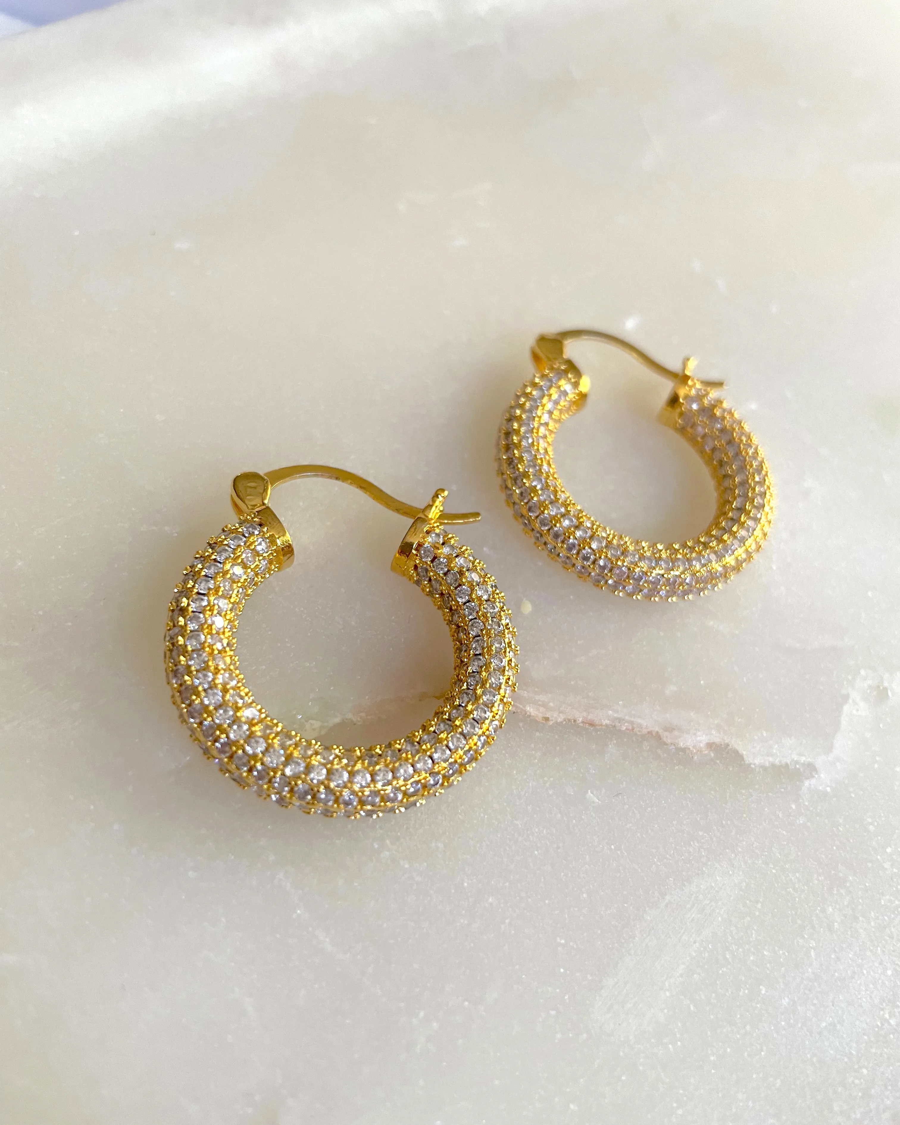 Zirconia chunky hoops